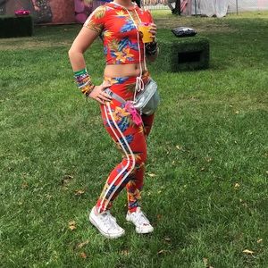 FashionNova Floral Track Suit